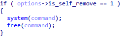 IDA: continuation of the self-deletion routine