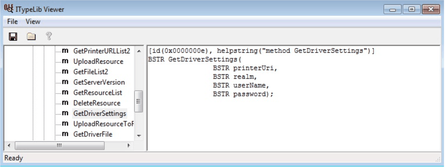 GetDriverSettings among the functions imported from nipplib.dll