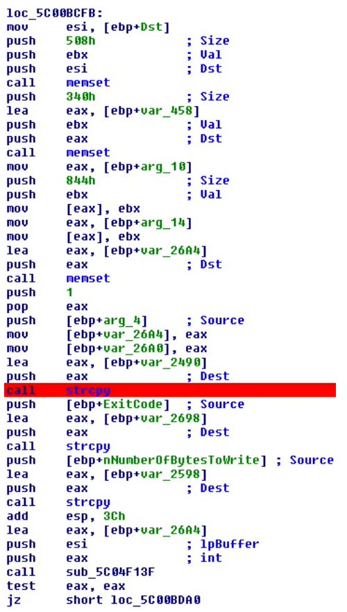 strcpy taking realm as source, with no length check on the destination
